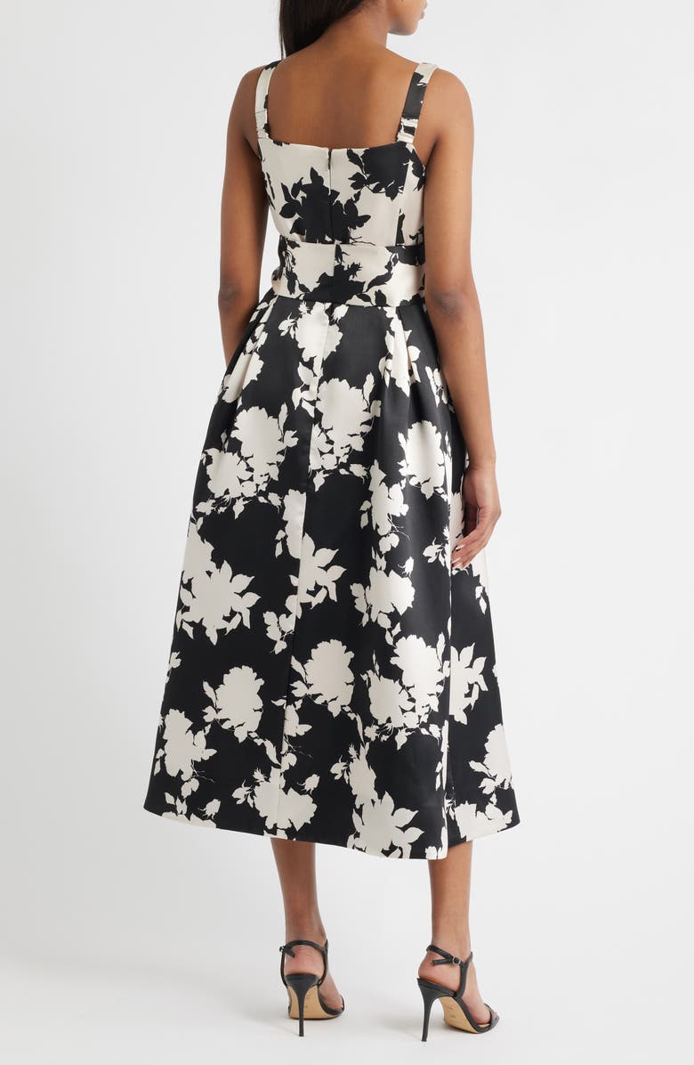 Julia Jordan Sleeveless Cocktail Dress, Alternate, color, Black Cream