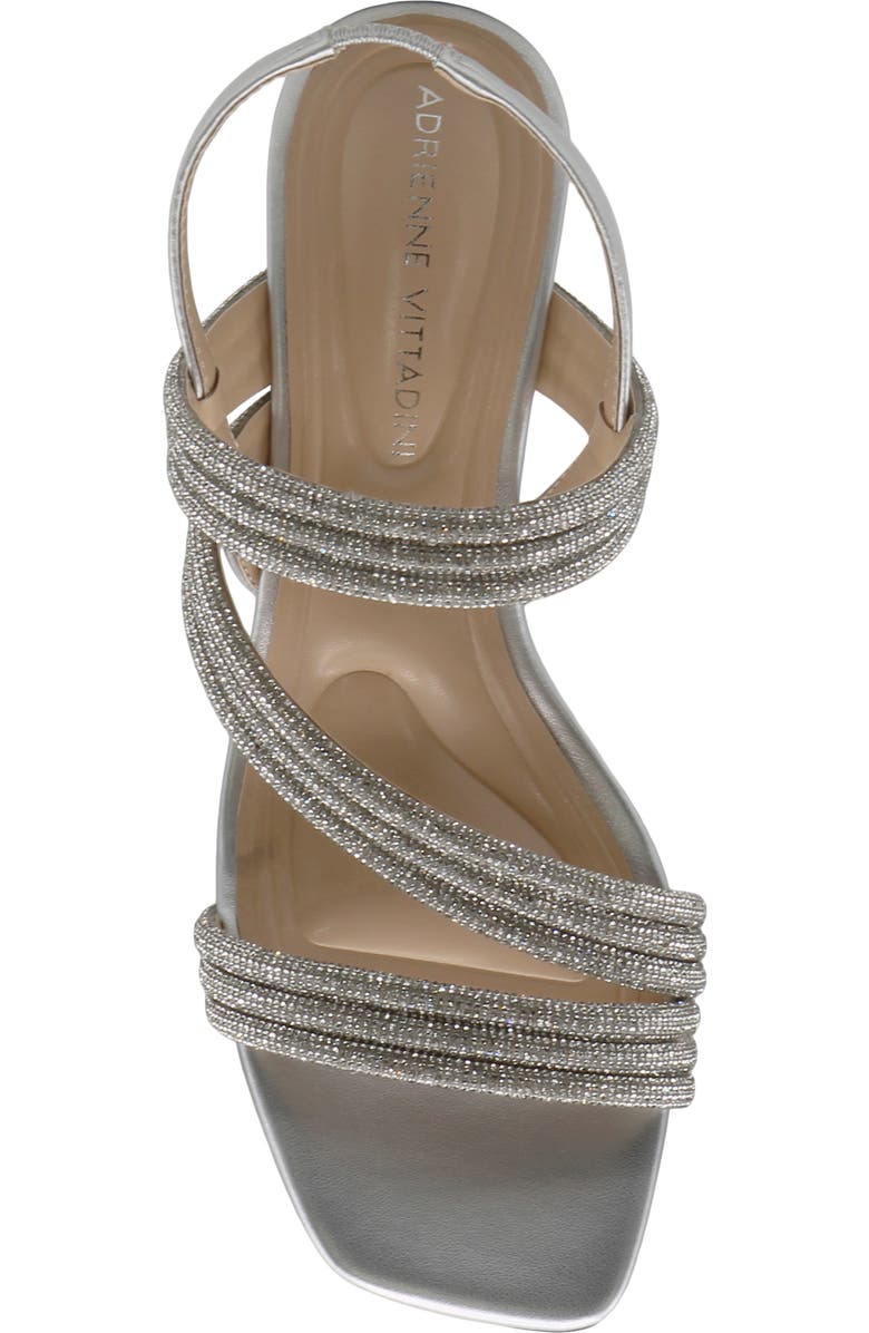 Adrienne Vittadini Alanis Embellished Wedge Sandal, Alternate, color, Silver Metallic