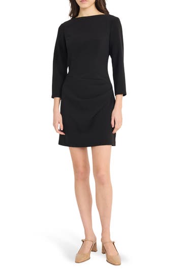 Luxely Long Sleeve Minidress In Gray