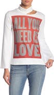 GO COUTURE Split Cutout Turtleneck Sweater