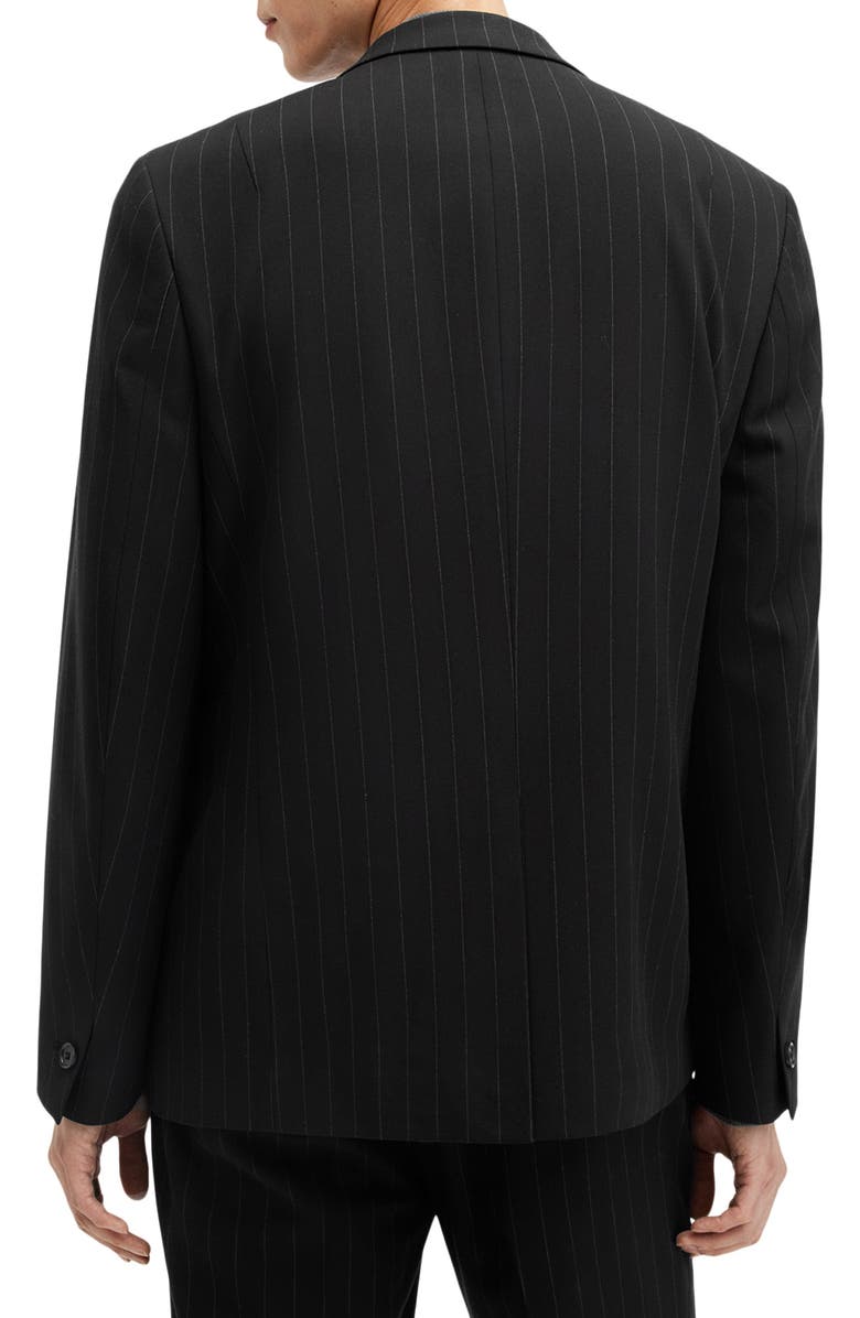 AllSaints Heddon Pinstripe Blazer, Alternate, color, Black
