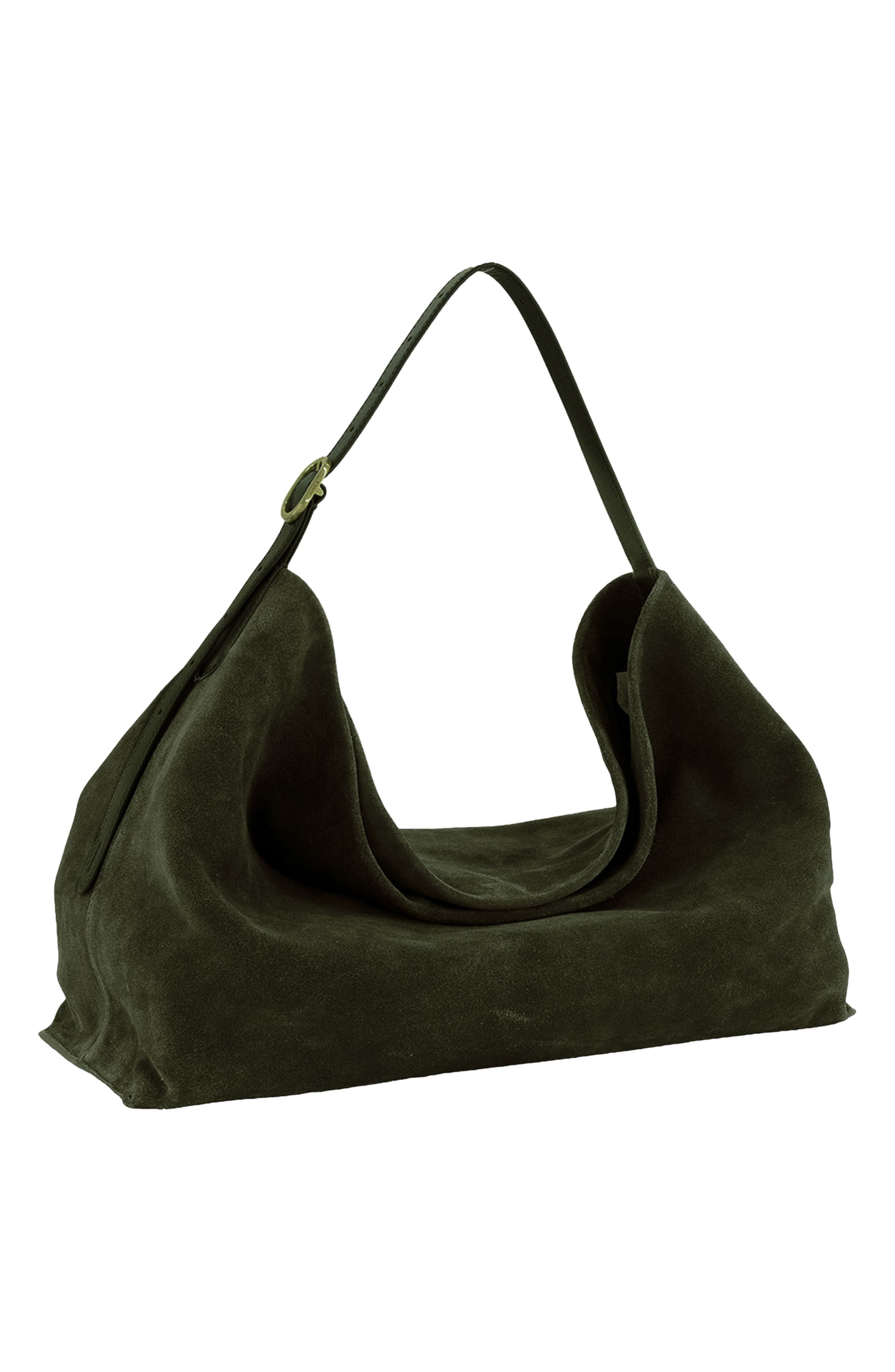 Vivian Medium Suede Leather Hobo, Alternate, color, ROSEMARY