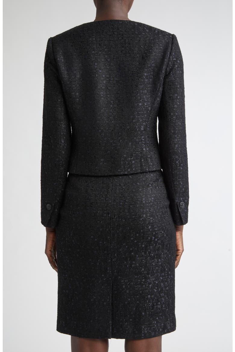 Compact Tape Tweed Jacket, Alternate, color, BLACK