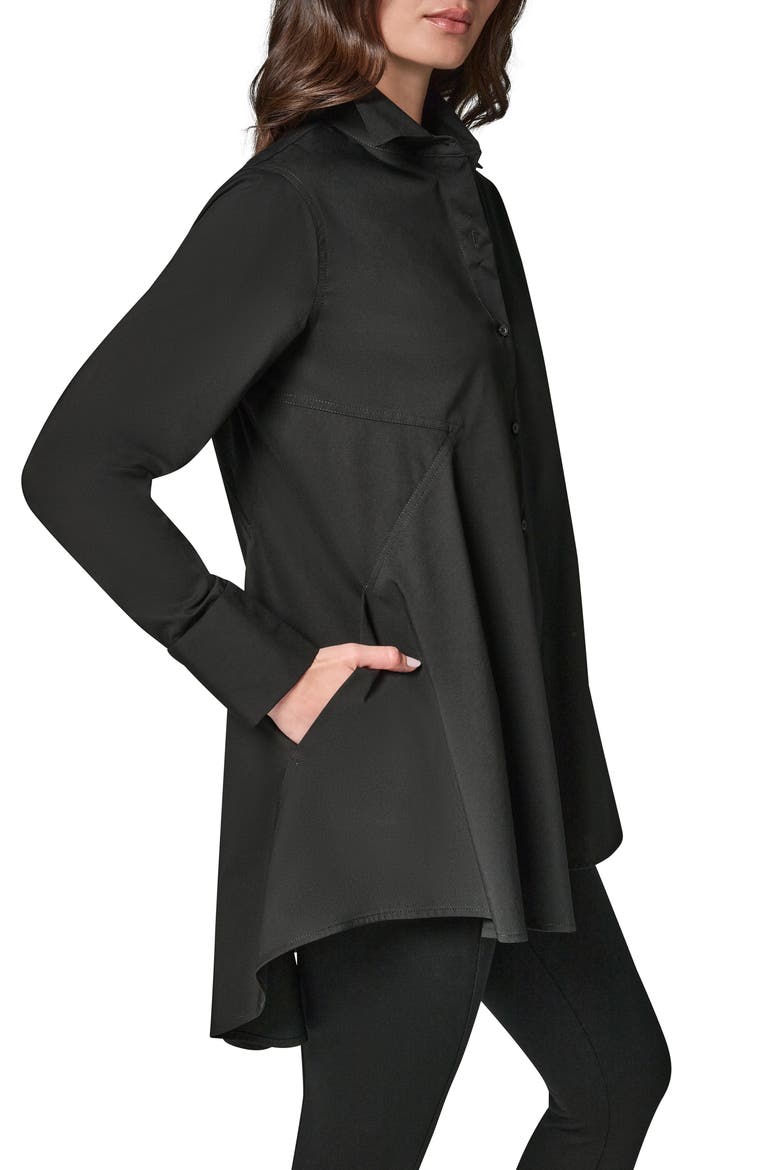 High-Low A-Line Tunic, Alternate, color, BLACK