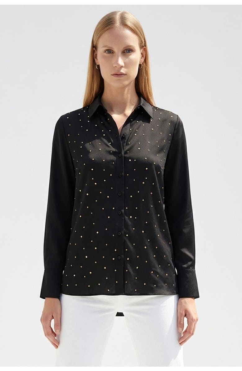 Exquise Corrie Long Sleeve Shirt, Alternate, color, Black