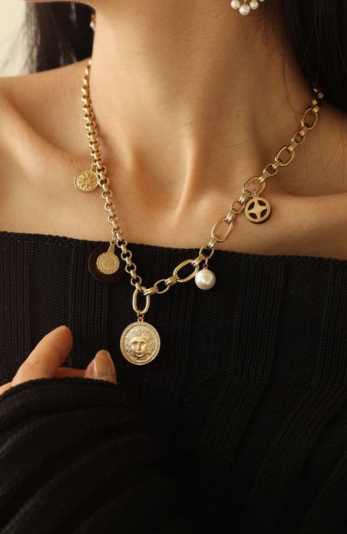 Rc Retro Chic Retro Coin Necklace In Gold