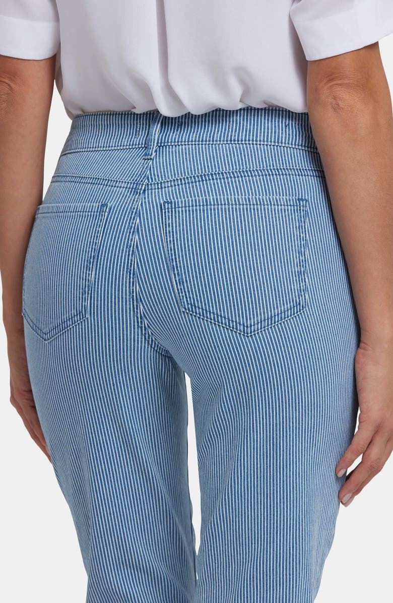 NYDJ Marilyn Stripe Ankle Straight Leg Jeans, Alternate, color, Villa Vista Stripe