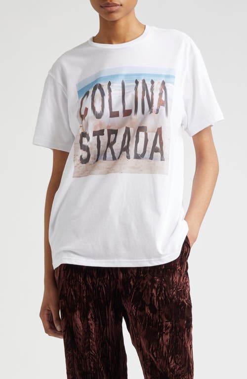 Collina Strada Oversize Organic Cotton Graphic T-Shirt in Horse Beach 