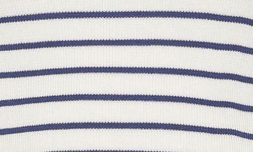 Alexia Admor Elani Knit Polo In Ivory/navy