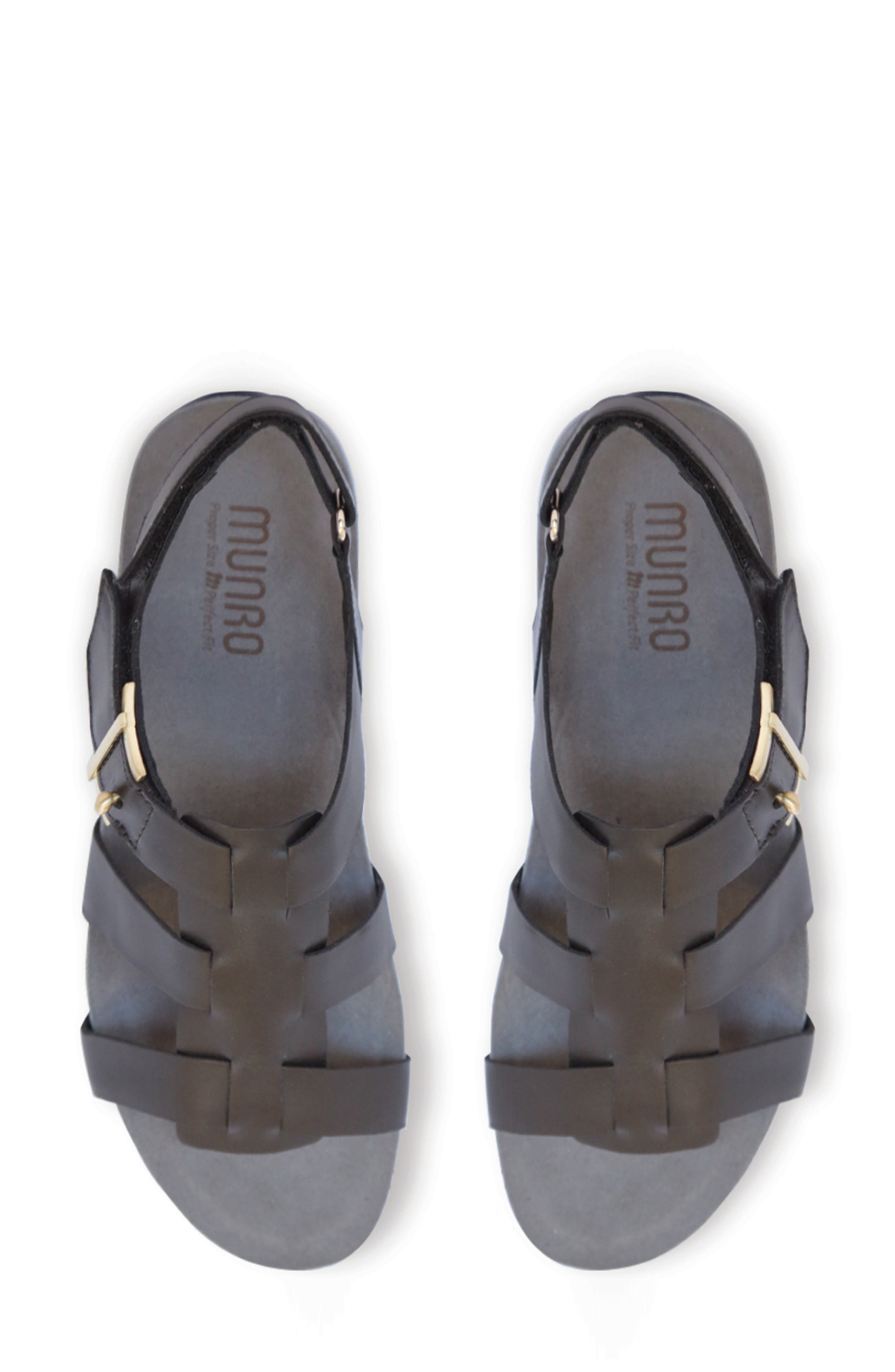 Flynn Platform Sandal, Alternate, color, BLACK LEAT