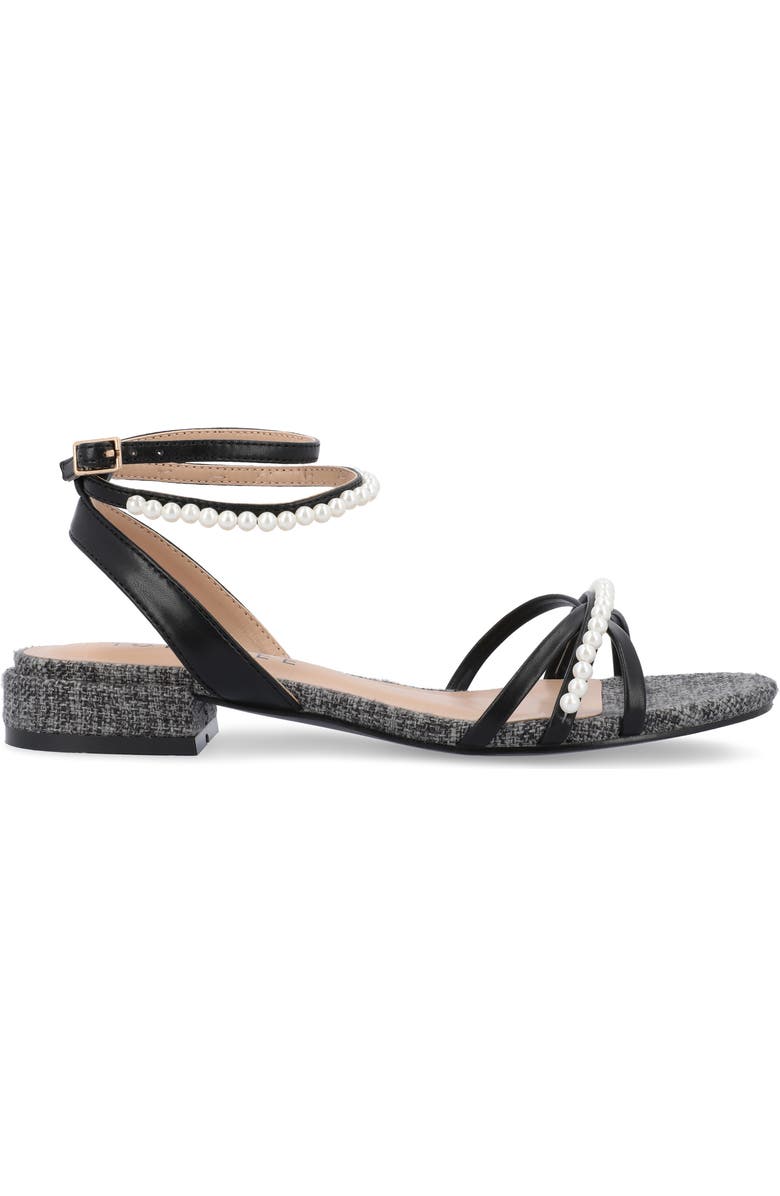 Journee Collection Tulsi Pearly Beaded Sandal, Alternate, color,