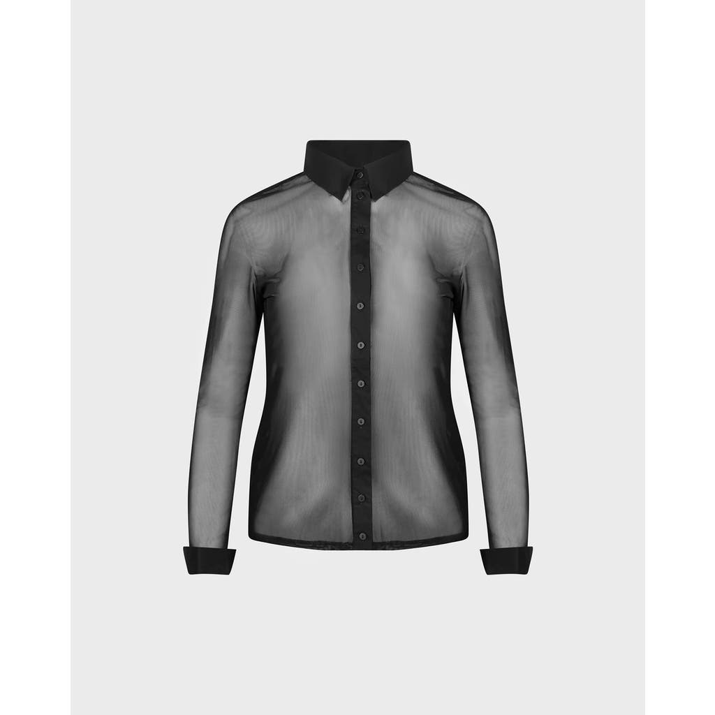 Anne Fontaine Avril Designer Dress Shirt in Black  product