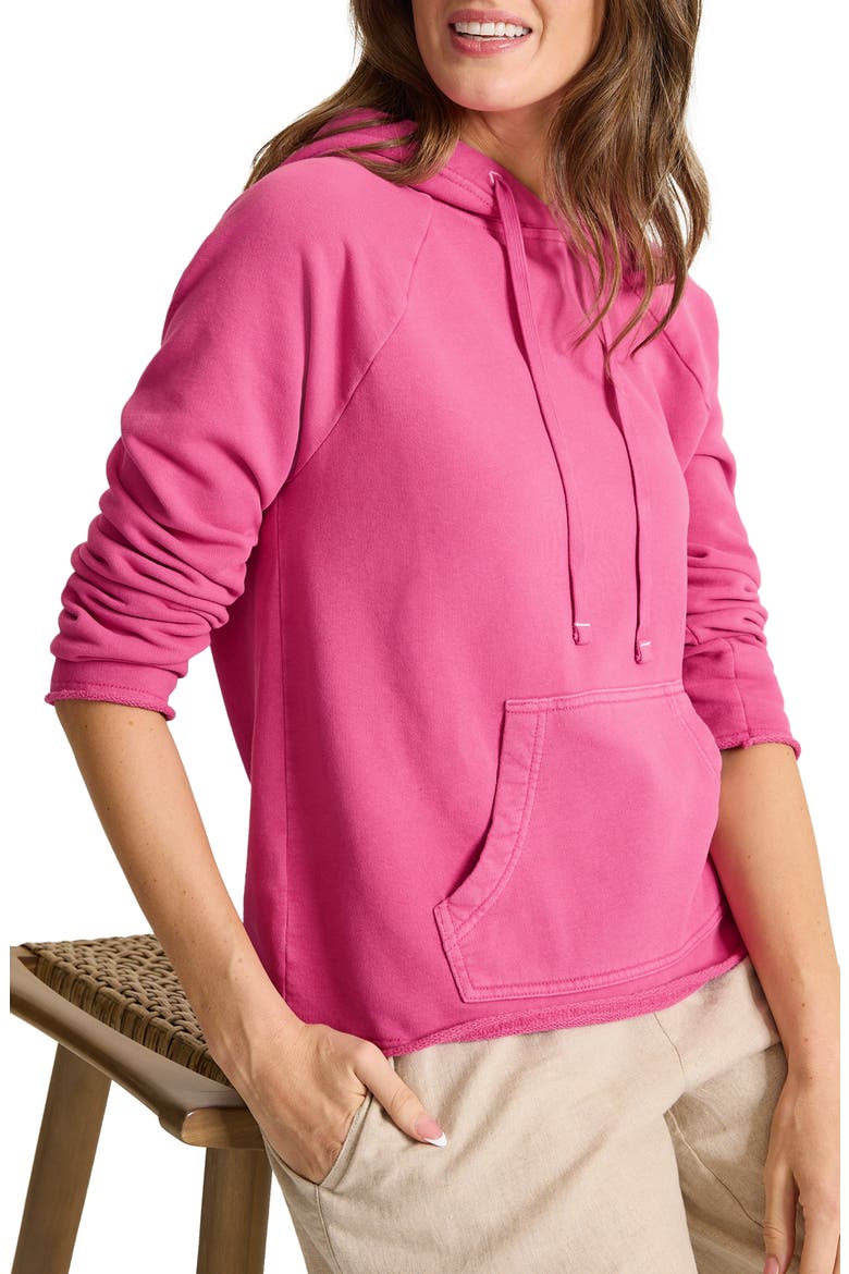 Marina Del Mar Raw Edge Hoodie, Alternate, color, VERY BERRY