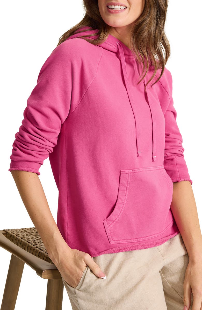 Tommy Bahama Marina Del Mar Raw Edge Hoodie, Alternate, color, Very Berry