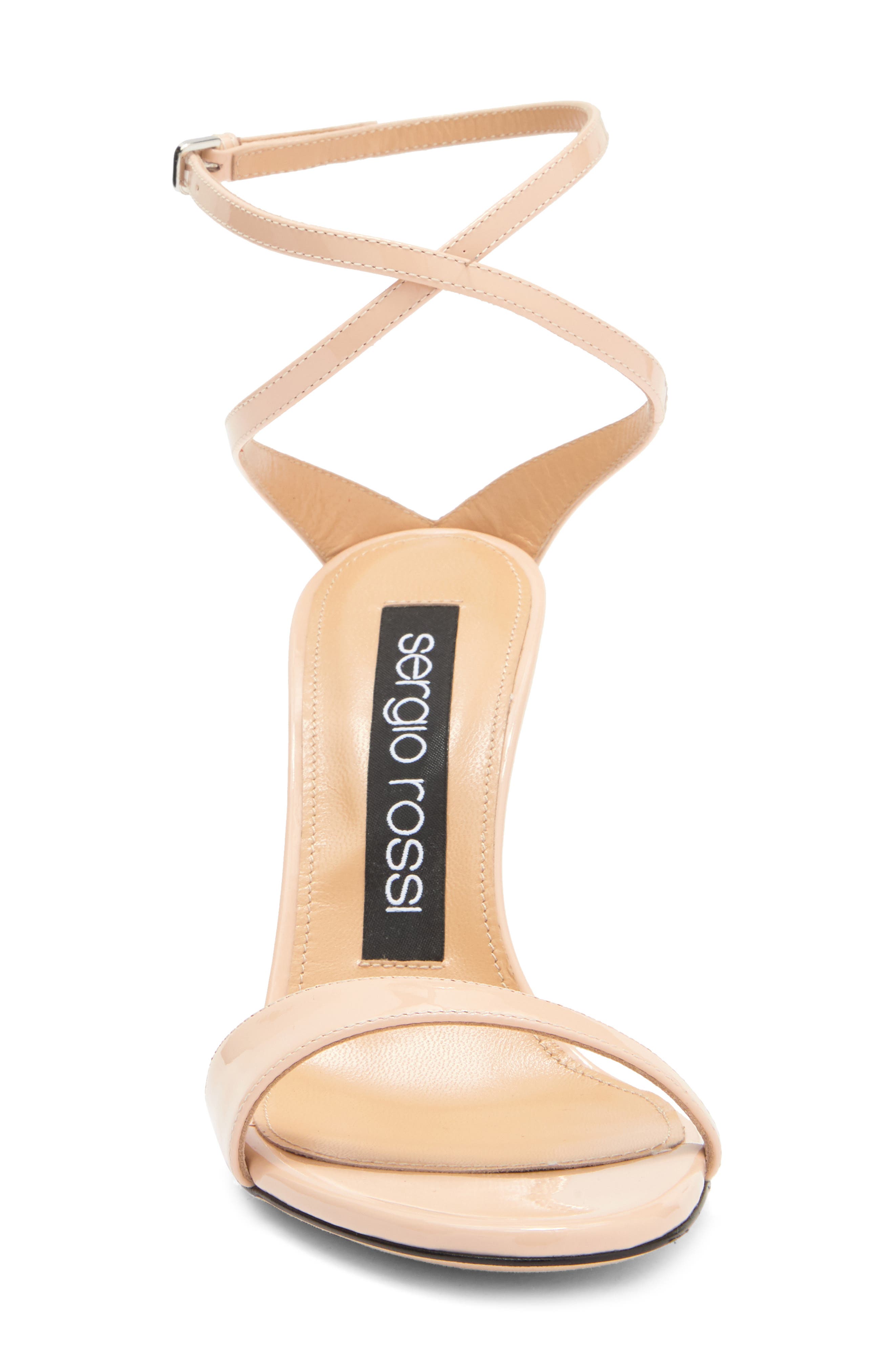 Sergio Rossi Ankle Wrap Sandal, Alternate, color, 