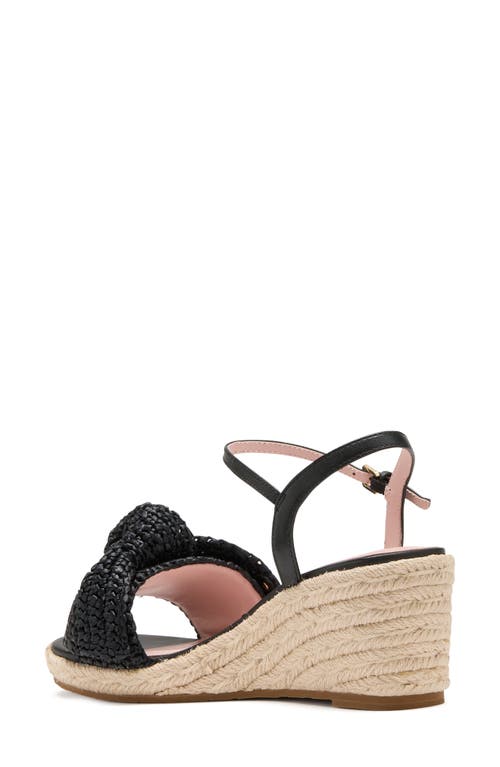 Kate Spade New York Leandra Ankle Strap Wedge Sandal In Black