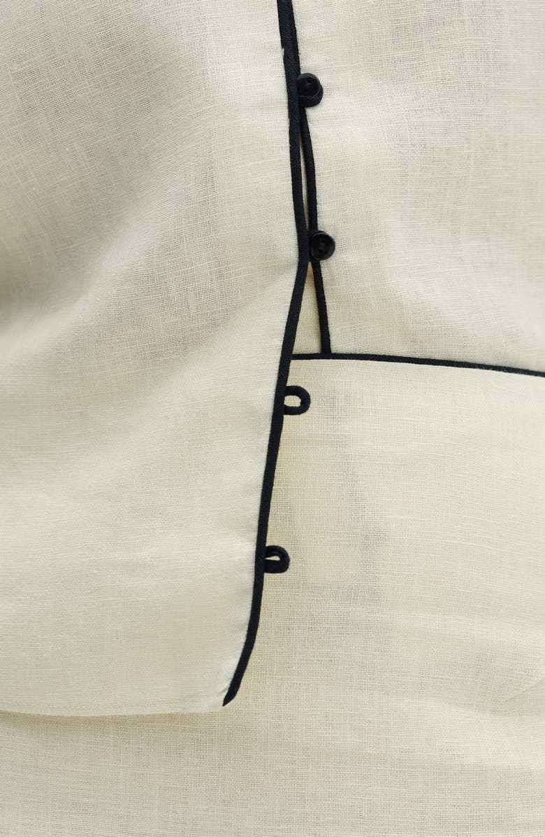 MANGO Back Slit Linen Skirt, Alternate, color, 