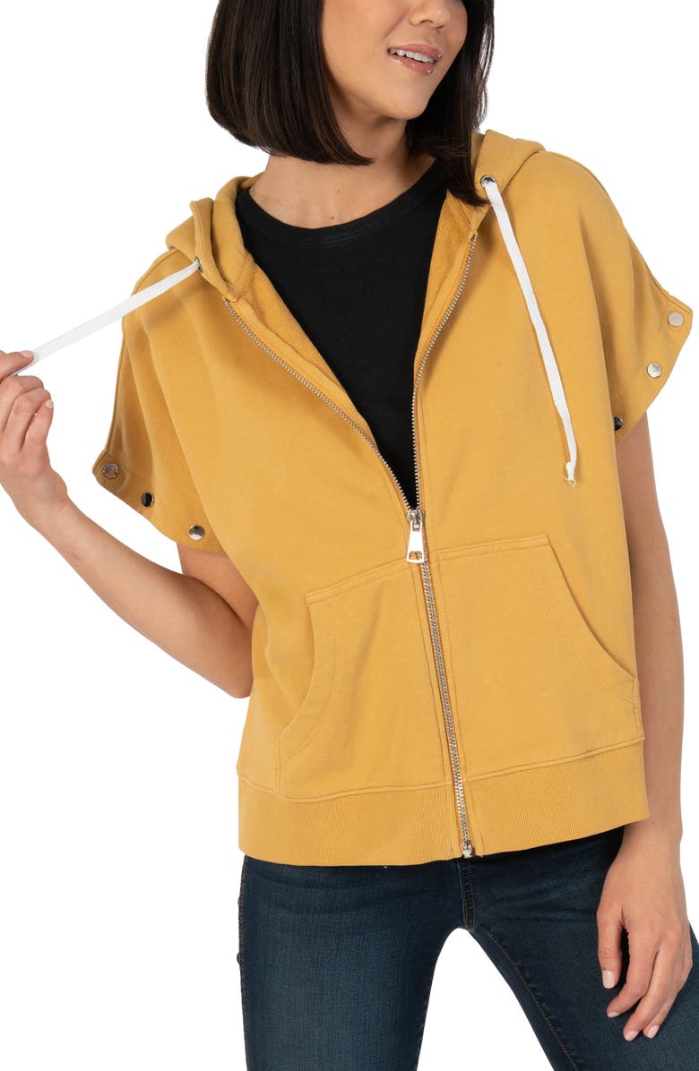 KUT from the Kloth Madelyn Convertible Sleeve Zip-Up Hoodie, Alternate, color,