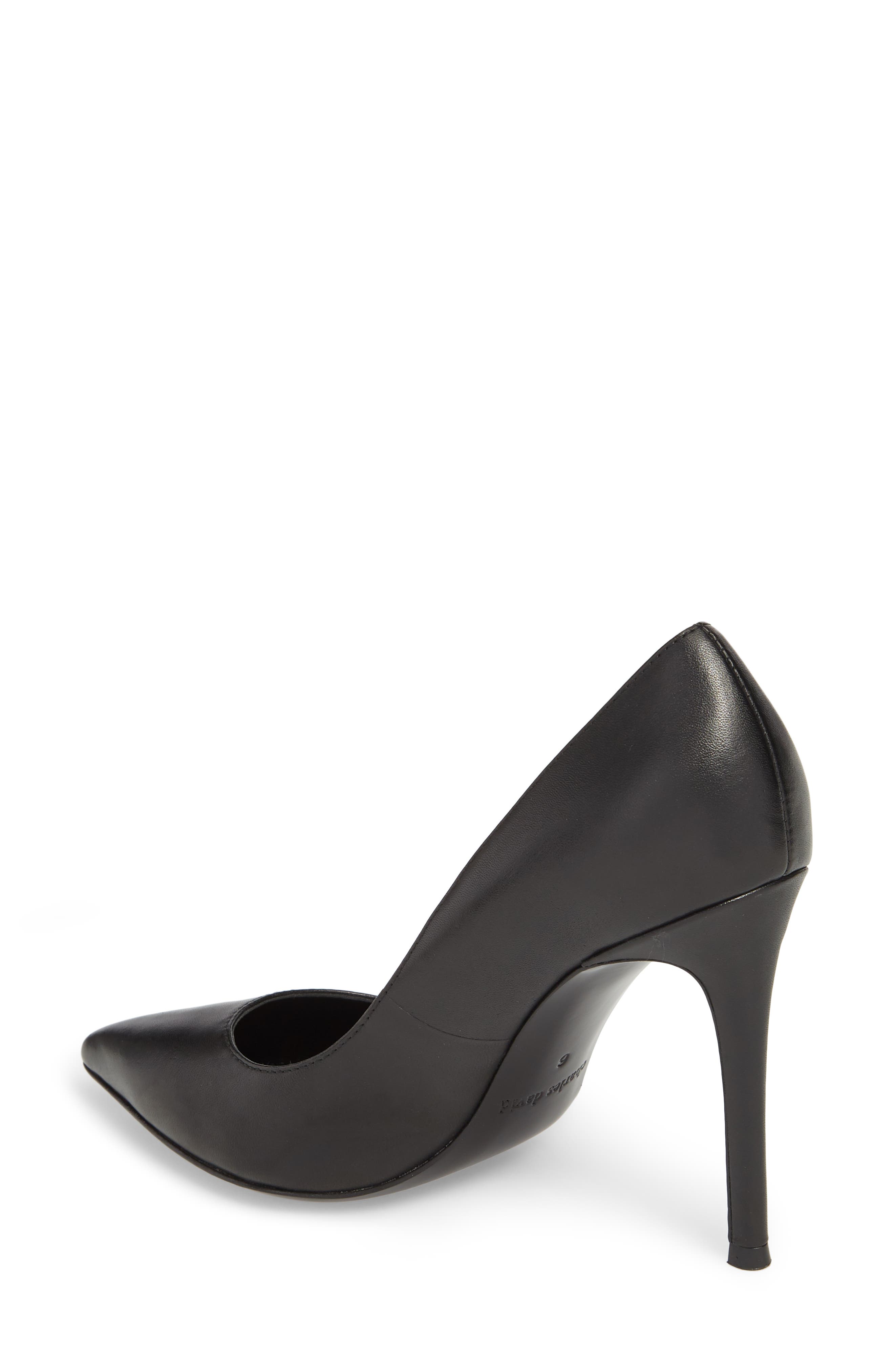 Calessi Pointy Toe Pump, Alternate, color, BLACK LEATHER