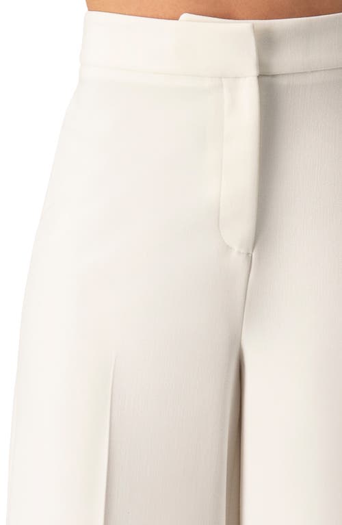 Ivonne Wide-leg Cropped Culotte In White