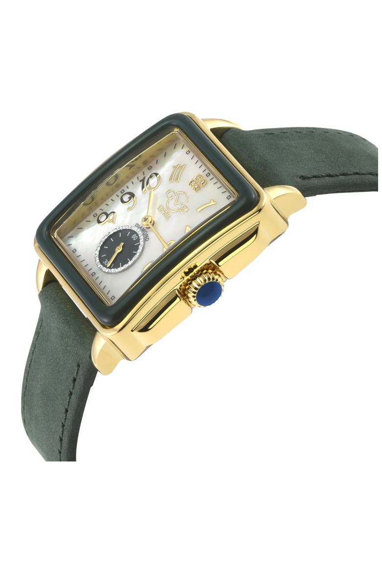 Bari Viva Mother-of-Pearl Dial Diamond Watch, 34mm - 0.02ct., Alternate, color, GREEN