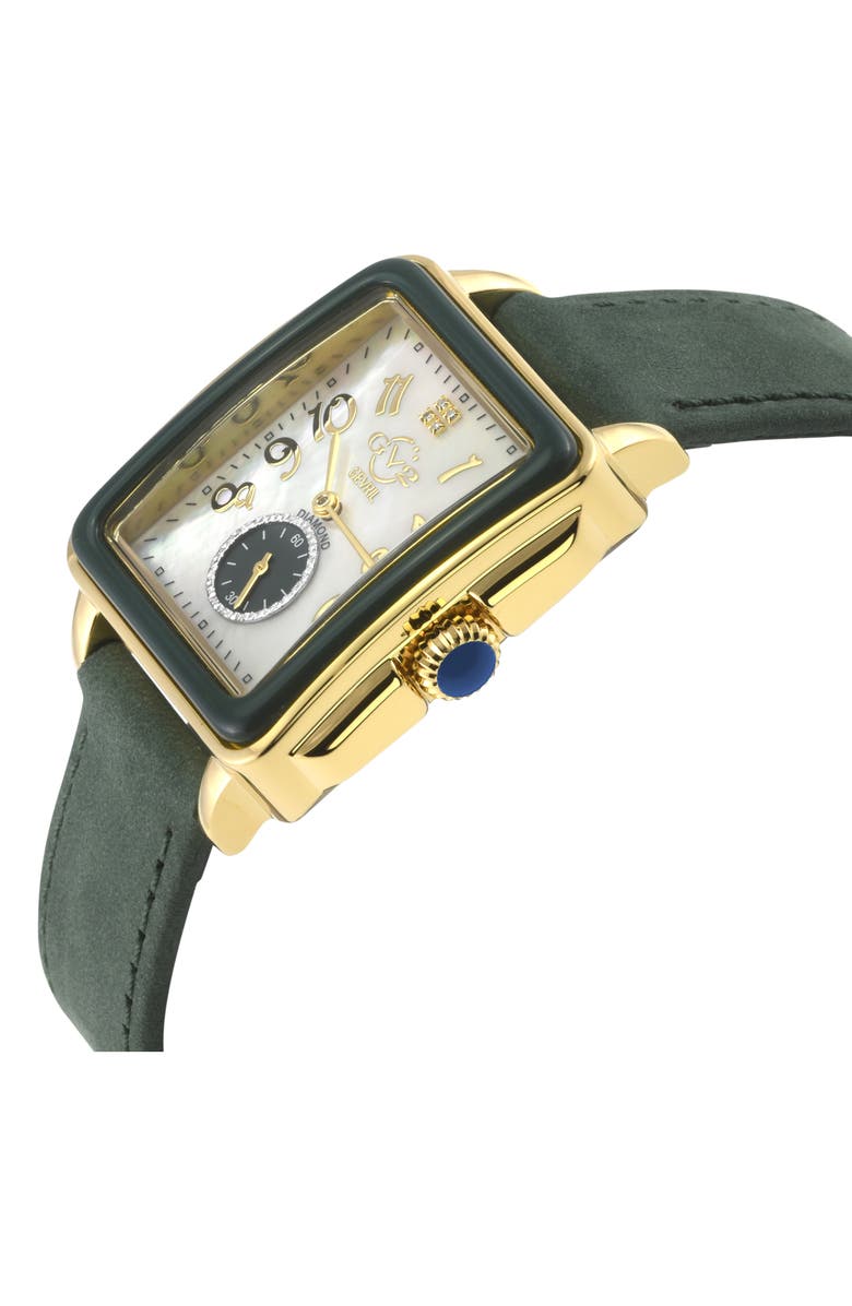 GV2 Bari Viva Mother-of-Pearl Dial Diamond Watch, 34mm - 0.02ct., Alternate, color, Green