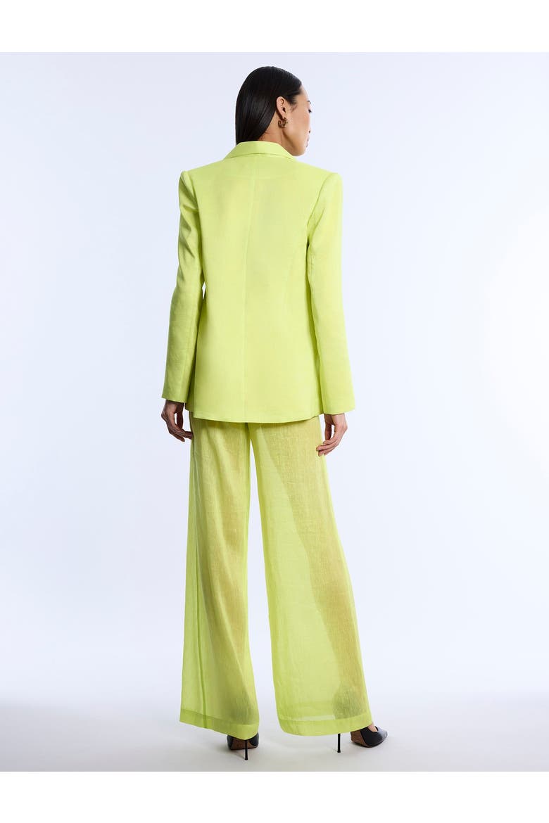 Airy Textured Blazer, Alternate, color, Chartreuse
