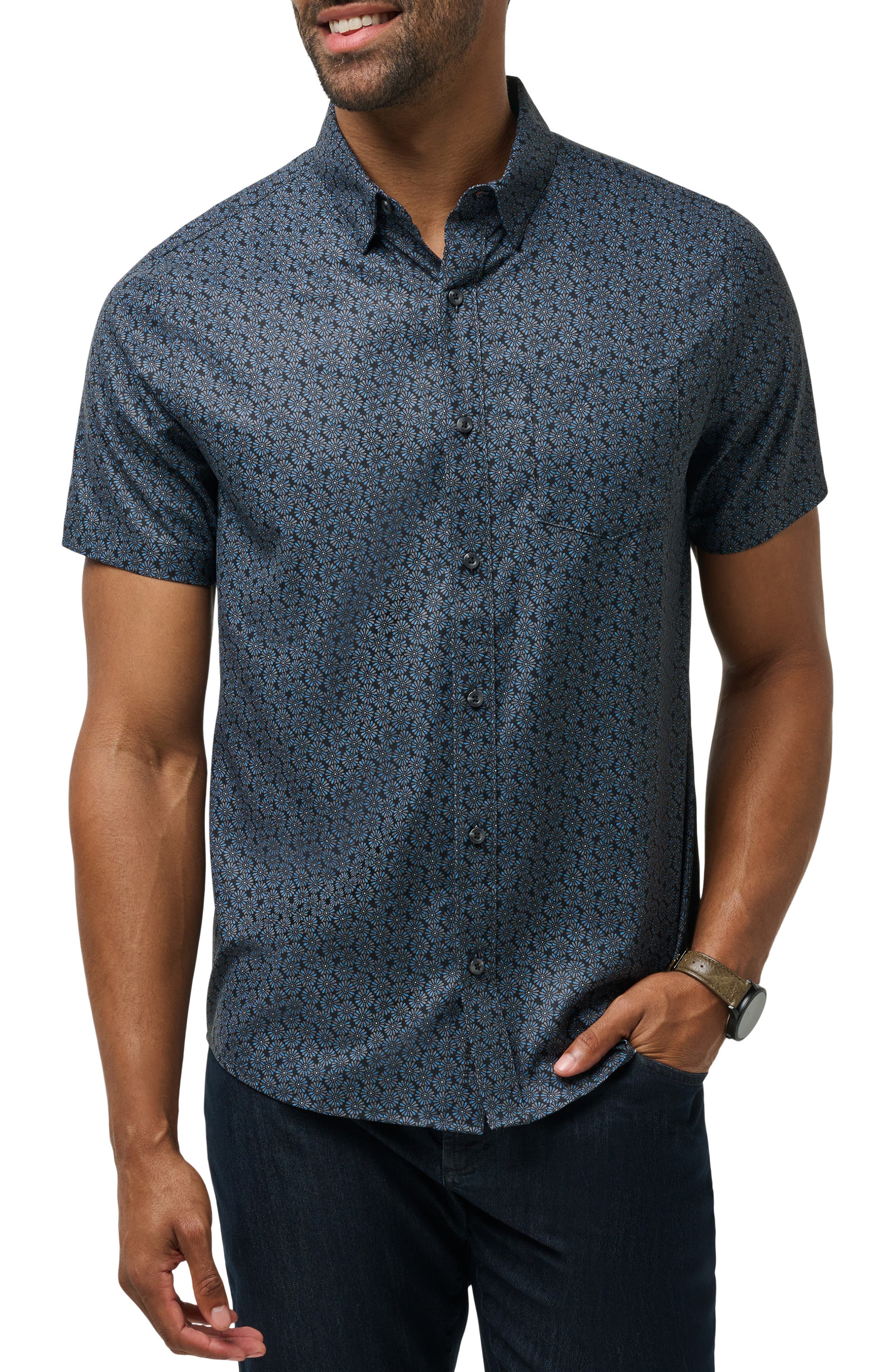 TravisMathew Country Mile Short Sleeve Button-Up Shirt