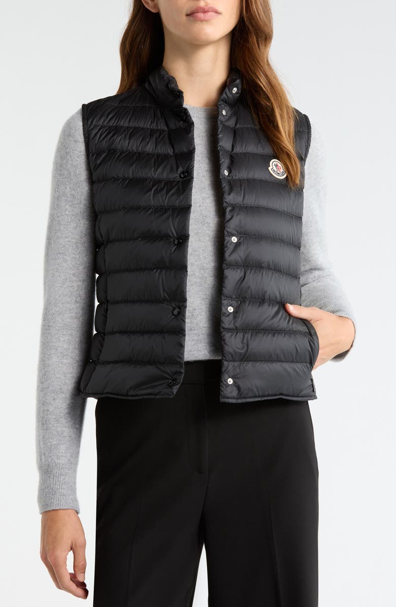 Moncler Liane Down Puffer Vest, Alternate, color, Black