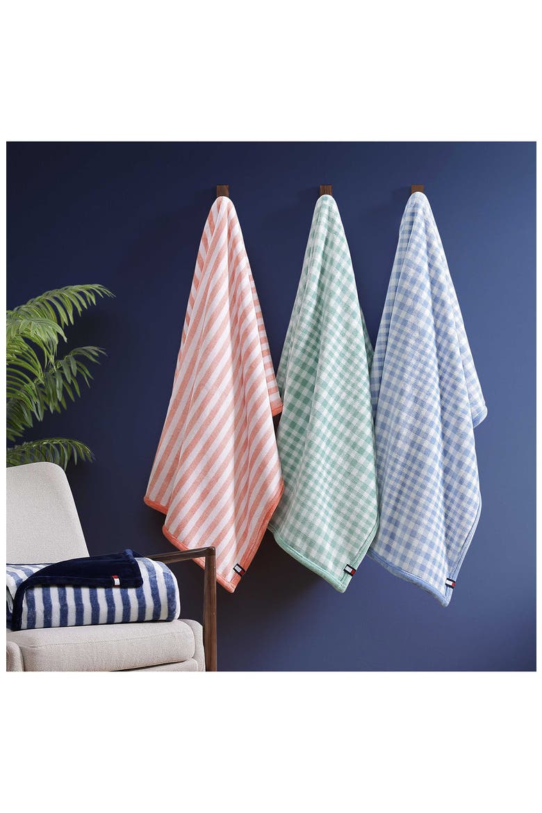 Modern Check Throw, Alternate, color, BOATHOUSE BLUE/ WHITE
