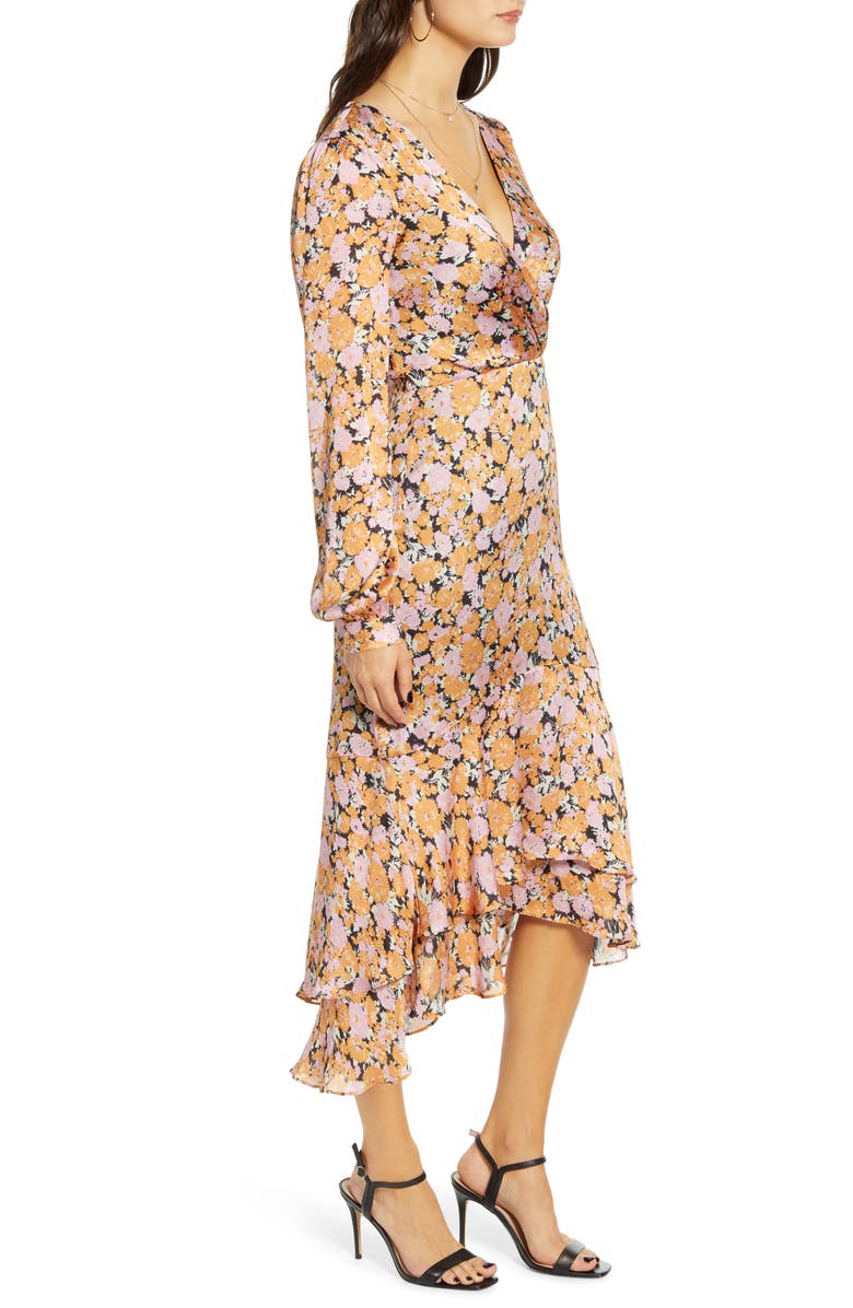 WAYF Celeste Ruffle Midi Dress, Alternate, color,