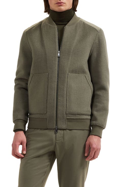 Wool Blend Bomber Jacket