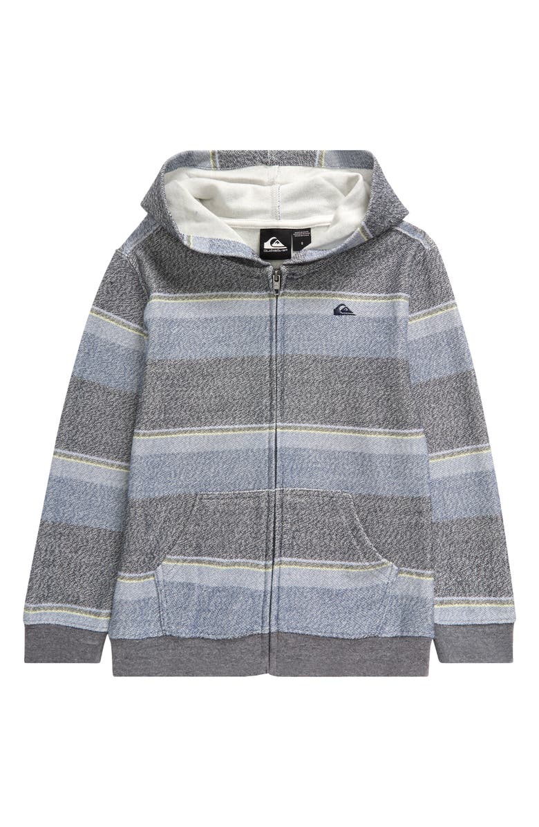 Quiksilver Kids' The Great Otway Stripe Zip Hoodie, Main, color,