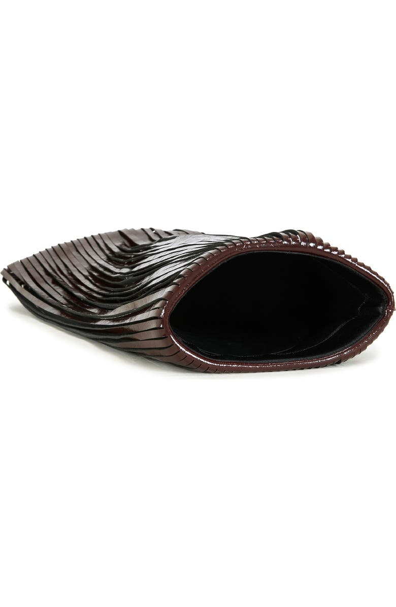 AZALEA WANG Zantara Fringe Knee High Boot, Alternate, color, Burgundy