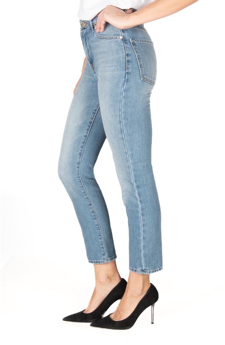 Fidelity Denim Cher Slim Straight Jeans, Alternate, color, Madison Blue