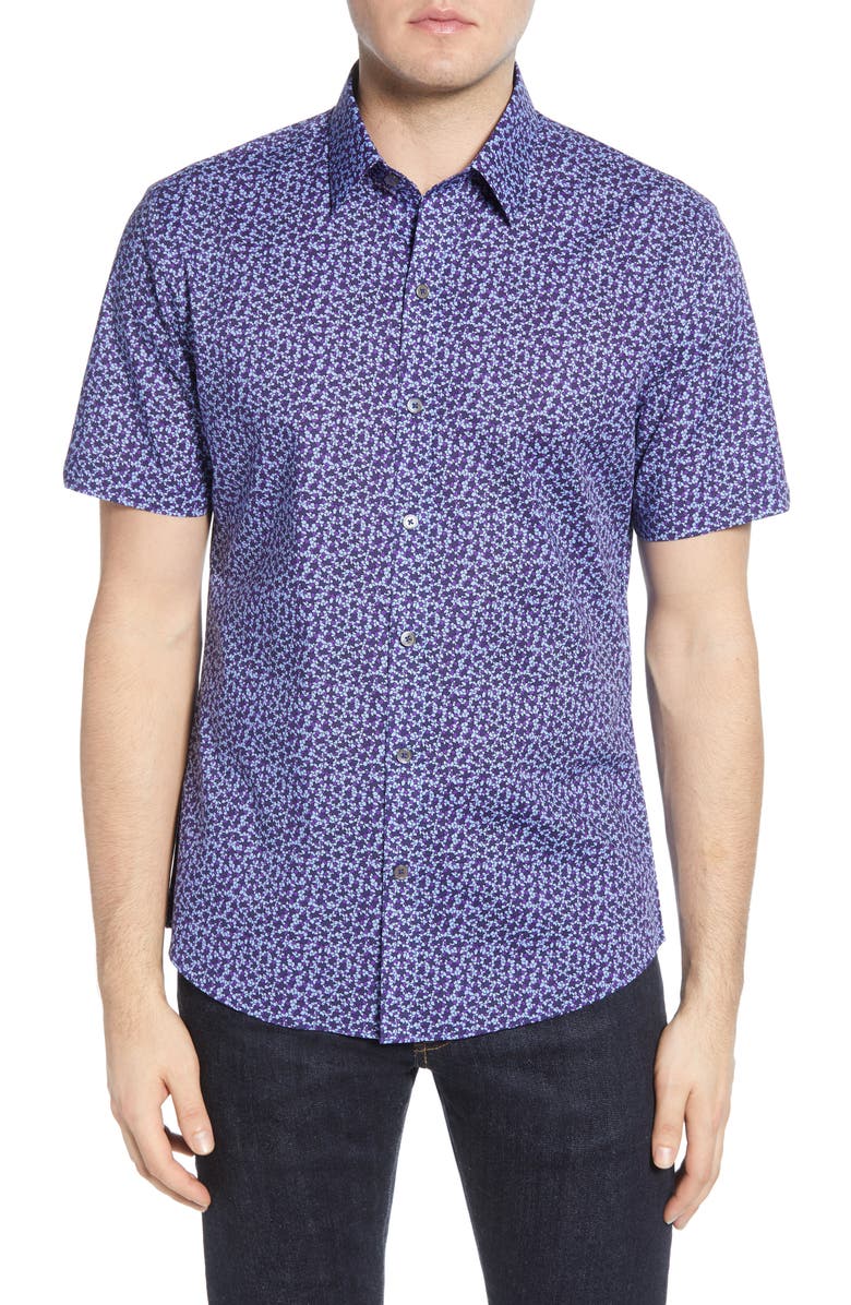 Zachary Prell Bronwen Regular Fit Short Sleeve Button-Up Sport Shirt, Main, color,