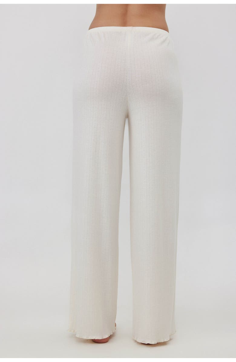 Gottex Beach Life Daydream Pointelle Loungewear Bottoms, Alternate, color, Cream