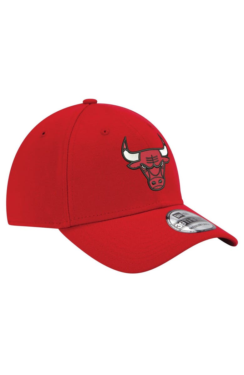 New Era Men's New Era Red Chicago Bulls Official Team Color 39THIRTY Flex Hat, Alternate, color,