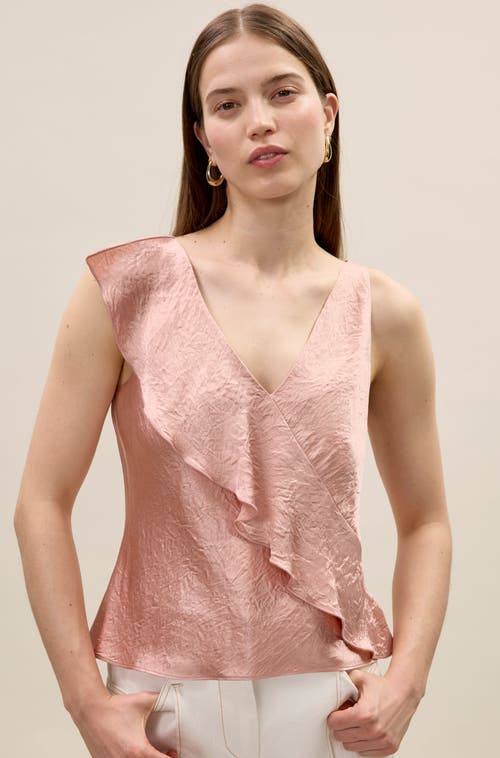 Rebecca Taylor Hollis Satin Tank In Rouge In Pink