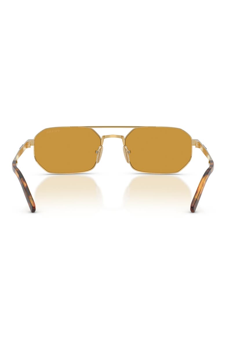 55mm Irregular Sunglasses, Alternate, color, GOLD/ DARK HONEY