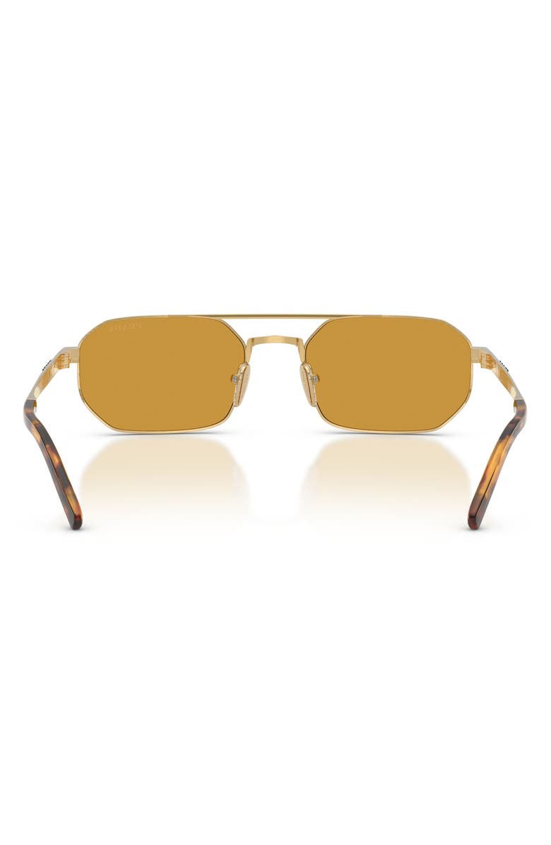 Prada 55mm Irregular Sunglasses, Alternate, color, Gold/ Dark Honey