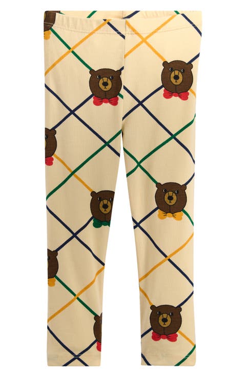 Bear Print Print Stretch Organic Cotton Leggings (Baby)