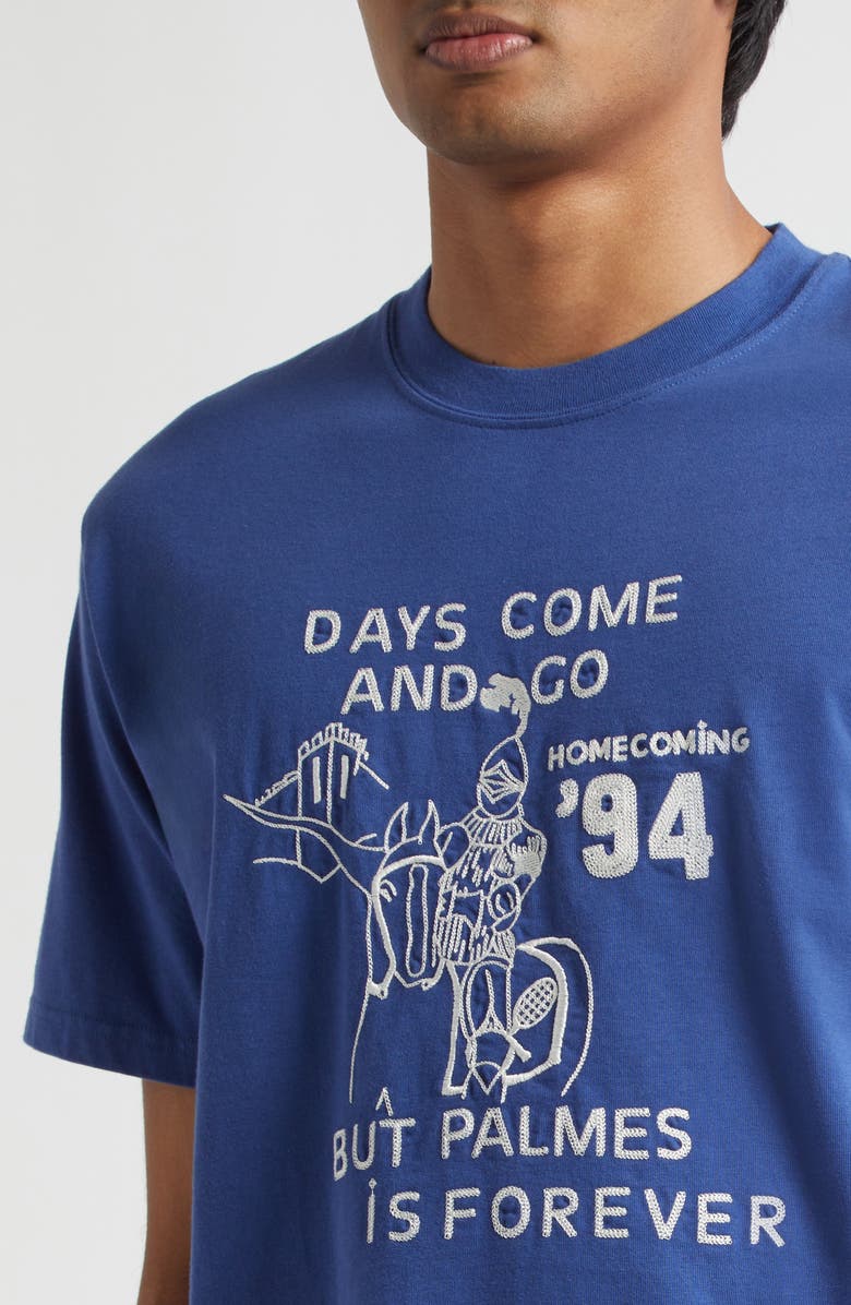 PALMES Forever Embroidered T-Shirt, Alternate, color, Blue