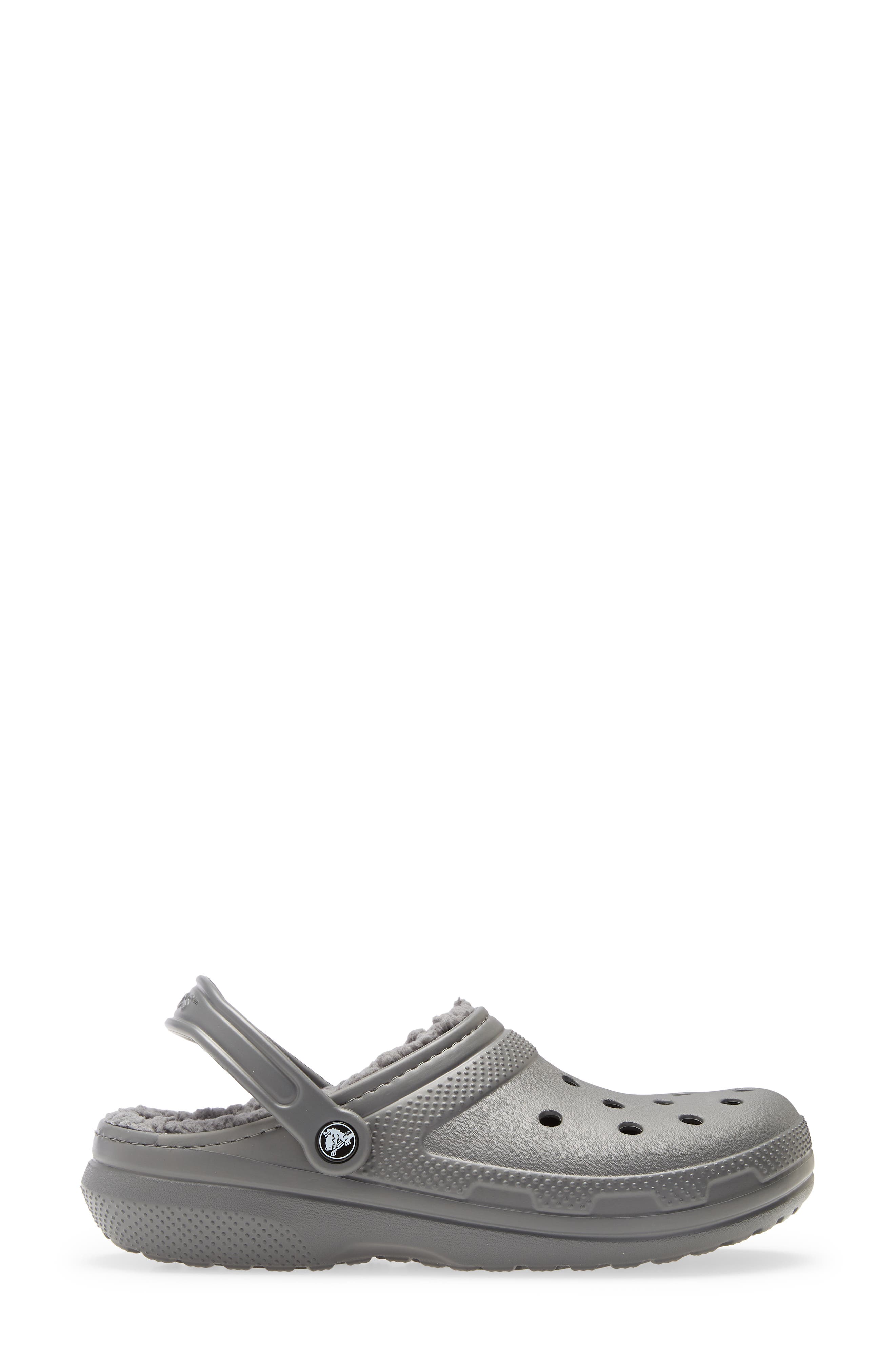 CROCS™ Classic Lined Slipper, Alternate, color, SLATE GREY/ SMOKE