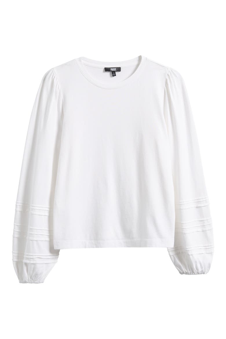 Cyrano Pintuck Jersey Top, Alternate, color, WHITE