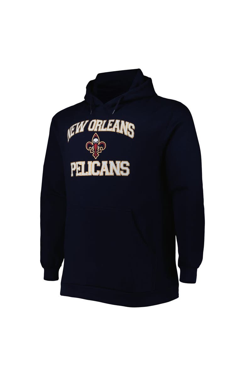 PROFILE Men's Navy New Orleans Pelicans Big & Tall Heart & Soul Pullover Hoodie, Alternate, color, Navy
