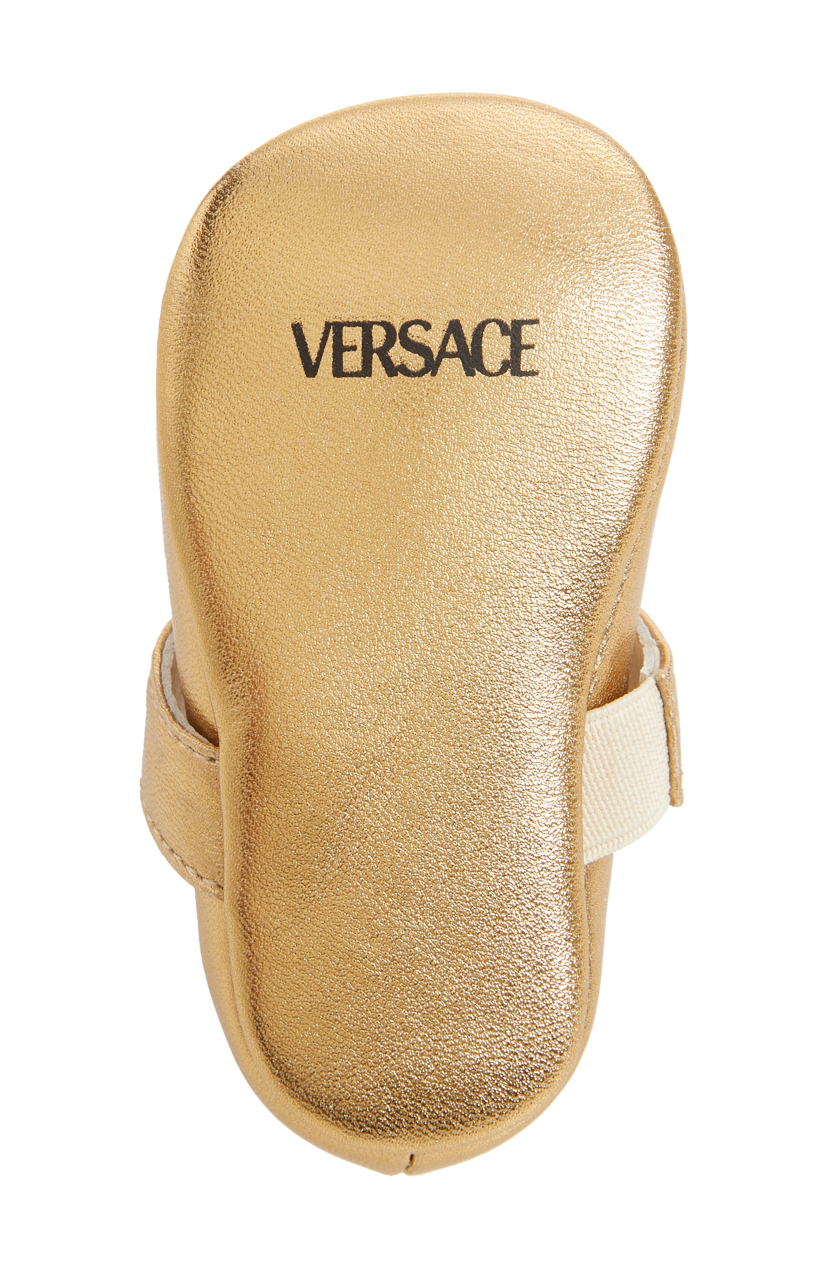 Versace Heart Medusa Mary Jane Ballet Crib Shoe, Alternate, color, 