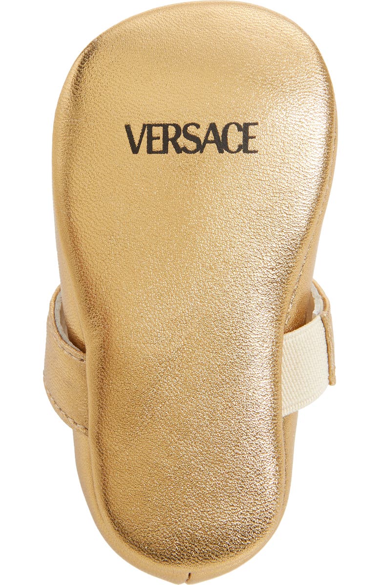 Versace Heart Medusa Mary Jane Ballet Crib Shoe, Alternate, color,