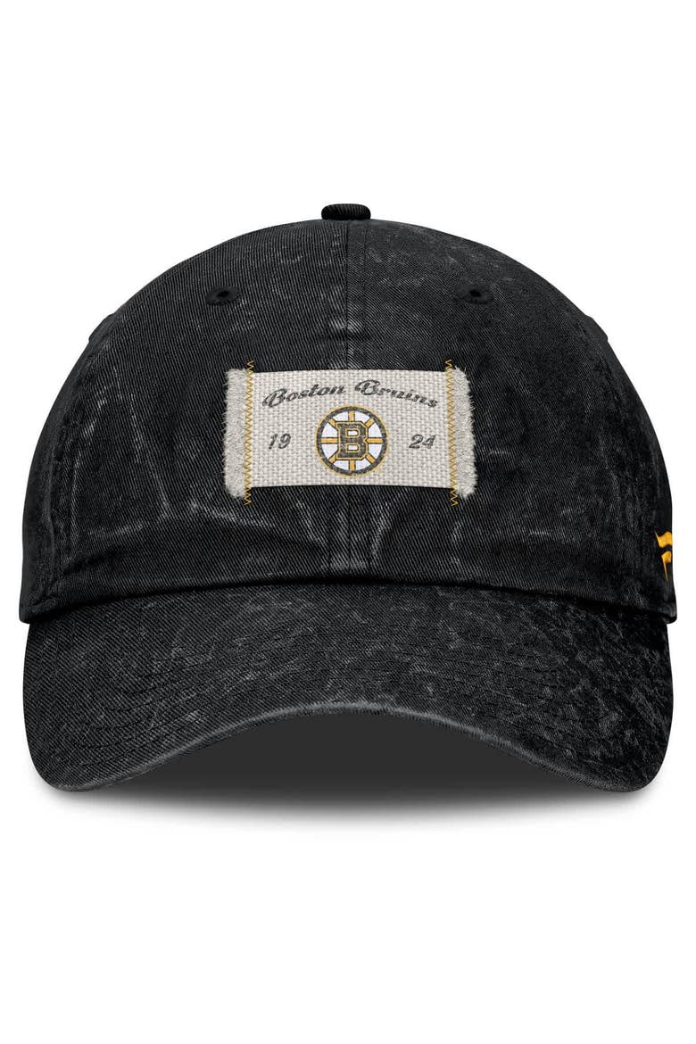 Women's Fanatics Black Boston Bruins Heritage Away Game Adjustable Hat, Alternate, color, Black