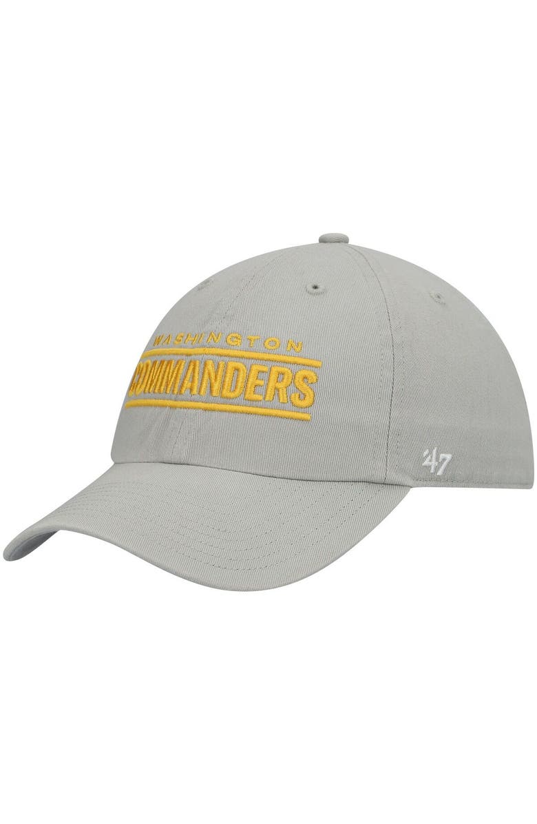 '47 Men's '47 Gray Washington Commanders Script Clean Up Adjustable Hat, Main, color, Gray